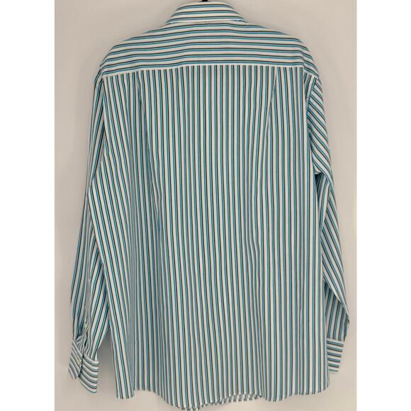 Sean John Striped Long Sleeve Shirt Size 17 1/2 Sleeve 34-35 Regular Fit NWT - Picture 2 of 7